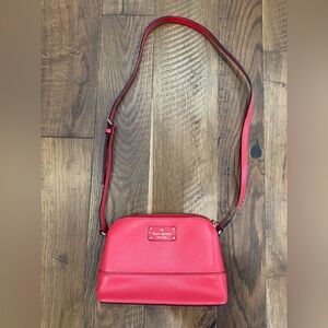 Kate Spade New York Crossbody Bag – Red Pebbled Leather